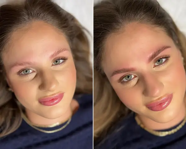 Przed i po: insta brows z efektem ombre. Piękne, naturalne brwi, które podkreślają spojrzenie.
