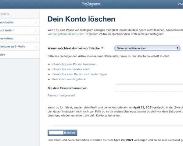 Instagram-Konto deaktivieren: Pause statt Löschen? Die Anleitung