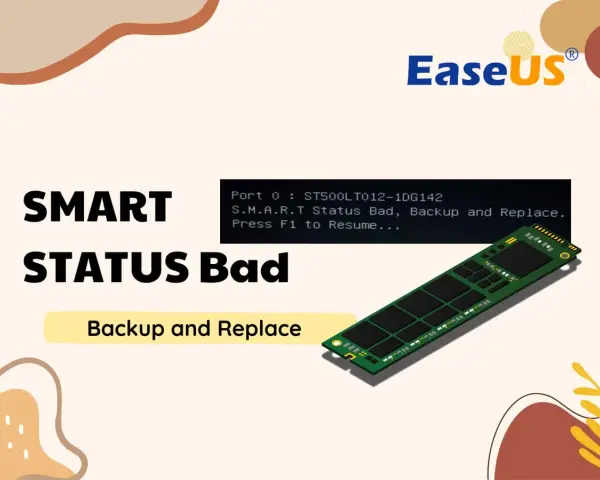 Dysk SSD ma zły status SMART. Zrób kopię zapasową i wymień go, zanim dane znikną.