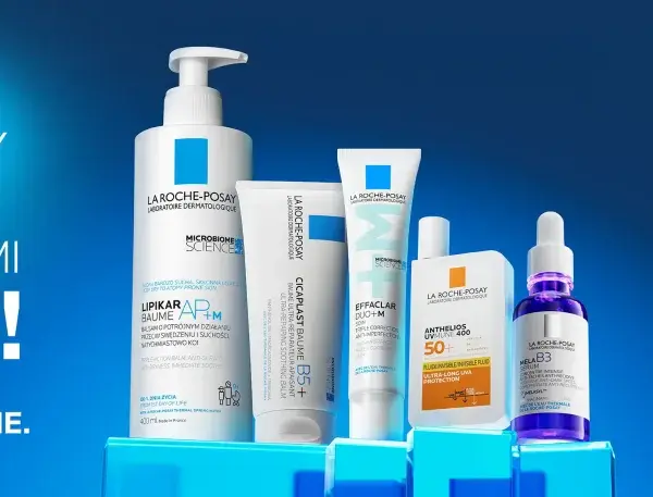 La Roche-Posay Cicaplast Baume B5+ i inne produkty w promocji 50 lat pielęgnacji.