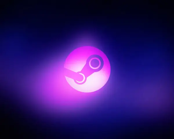 Logo Steam na fioletowym tle. Chcesz wiedzieć, jak sprawdzić ile wydałem na Steam?