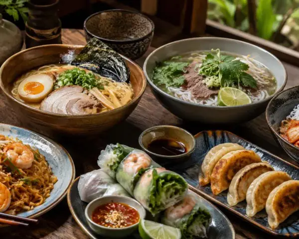 Bogactwo smaków kuchni azjatyckiej: ramen, pho, pad thai, sajgonki, pierożki gyoza i kimchi. Prawdziwa uczta dla podniebienia!