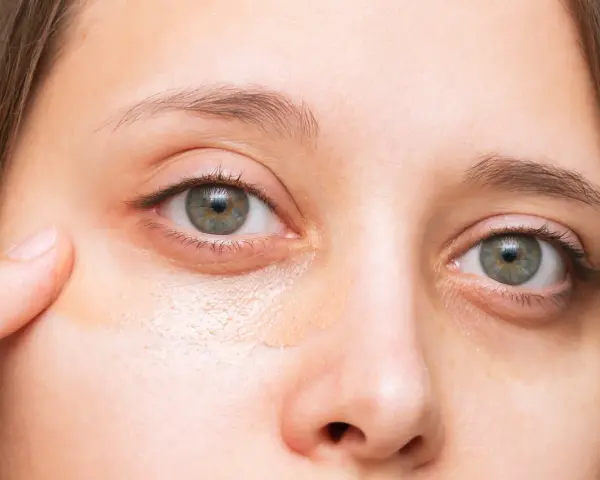 Application de correcteur pour comment cacher les cernes sous les yeux.