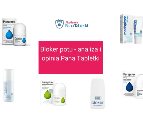 Kolekcja blokerów potu: Perspirex, Medispirant i Ziaja. Analiza i opinia Pana Tabletki.