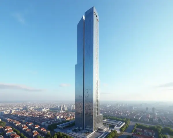 Imponujący Sky Tower, którego wysokość zapiera dech w piersiach, góruje nad miastem.