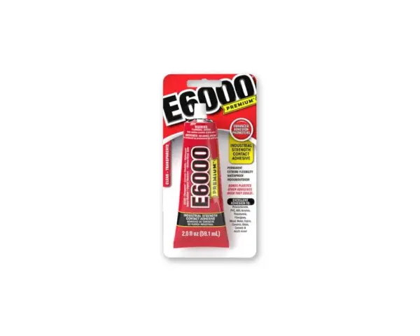 E6000 Premium adhesive tube, showcasing its industrial strength and how strong is E6000 for bonding various materials.
