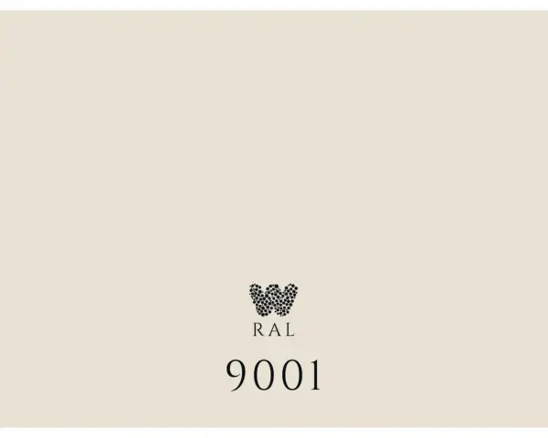 RAL 9001, kolor biały. Symbol graficzny i numeracja.