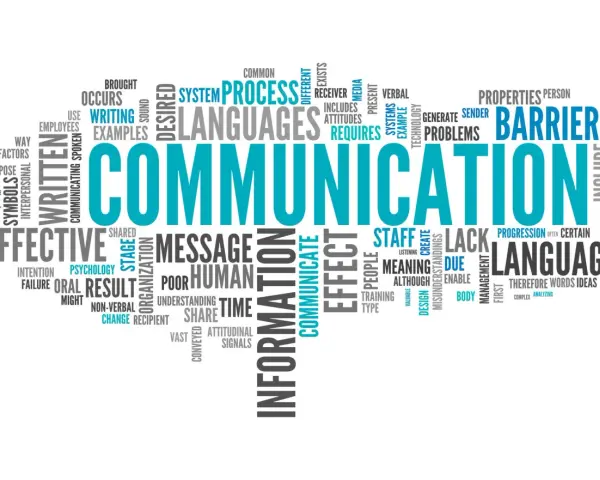 Word cloud su comunicazione, efficace, linguaggio, staff, lavoro, scienze della comunicazione.