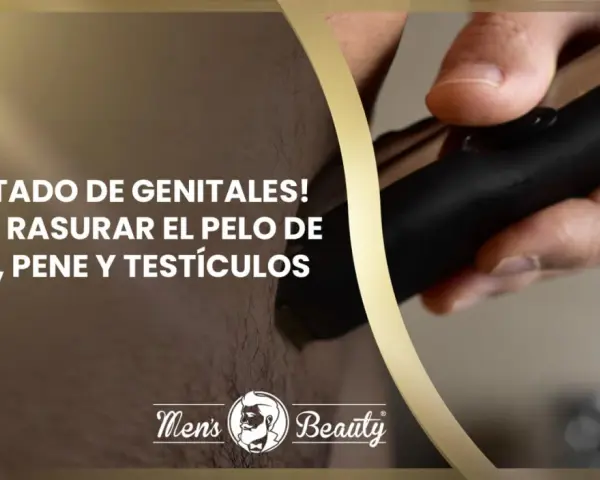Guía para depilarse el culo, pene y testículos. Un hombre usa una recortadora para el afeitado de genitales.