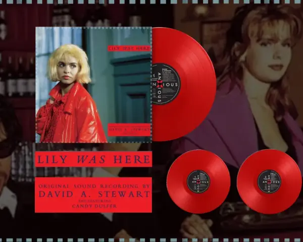 Okładka płyty "Lily Was Here" Davida A. Stewarta z Candy Dulfer, czerwone winyle i fragmenty teledysku.