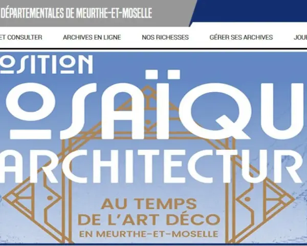 Exposition "Mosaïque d'architectures" en Meurthe-et-Moselle, une plongée dans les archives 54 de l'Art Déco.