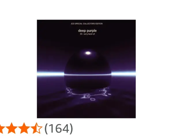 Pochette de l'album Deep Purple "30: very best of", édition collector 2CD, avec une sphère lumineuse sur fond violet.