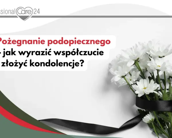 Białe kwiaty z czarną wstęgą, symbolizujące pożegnanie i najszczersze kondolencje.