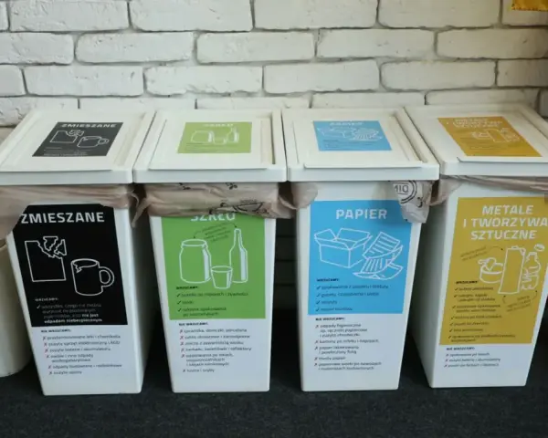 Pojemniki do segregacji odpadów: zmieszane, szkło, papier, metale i tworzywa sztuczne. Gdzie wyrzucić długopis? Do zmieszanych.