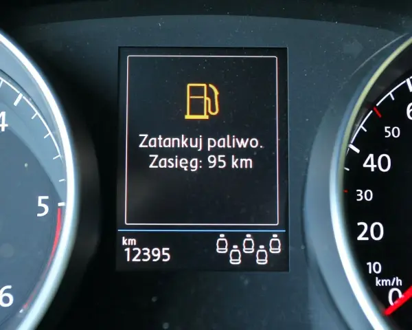Zasięg: 95 km. Diesel na rezerwie, czas na tankowanie!