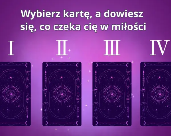 Wybierz kartę, a dowiesz się, co czeka cię w miłości. Cztery karty Tarota, w tym Cesarz, czekają na Twój wybór.