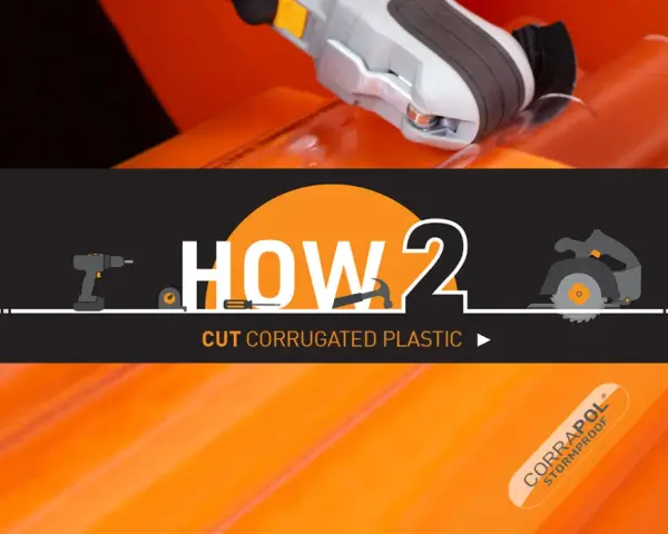 Learn how to cut corrugated plastic with this guide. Tools like drills, saws, and hammers are shown.