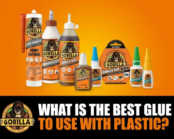 Gorilla offers various types of glue for plastic, including super glues, wood glue, and grab adhesive, all designed for tough jobs.
