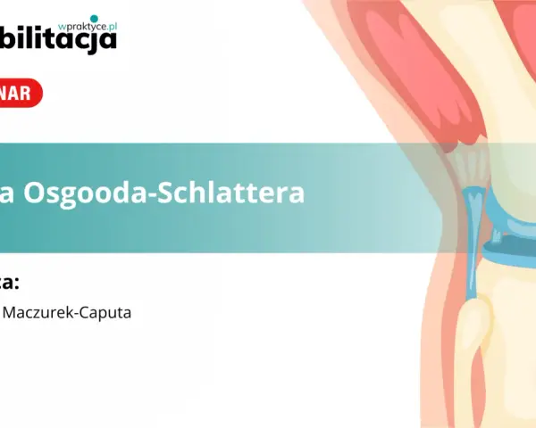 Webinar o chorobie Osgood-Schlatter. Ilustracja kolana z zaznaczonym bólem. Dowiedz się, czego nie wolno robić.