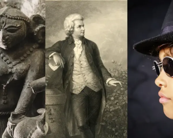 Starożytne rzeźby, Mozart i współczesne dziecko w okularach – wizualna opowieść o tym, jak powstała muzyka.