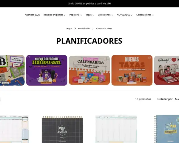 Página de planificadores de Mr. Wonderful. Explora colecciones de agendas, calendarios y tazas para agendar citas online y organizar tu vida.