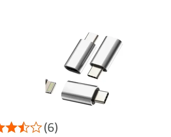 Adapter för att koppla lightning hona till usb c hane. Perfekt för att ladda din iPhone med en USB-C-kabel.