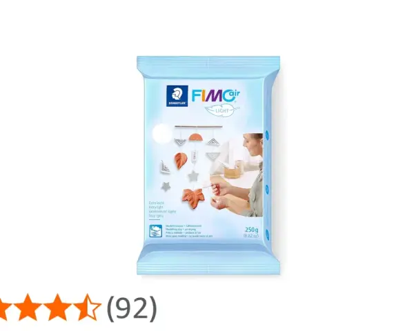 Confezione di Fimo air light, pasta modellabile che si asciuga all'aria, ideale per creare decorazioni leggere e dettagliate.