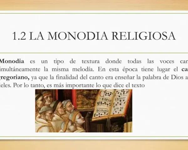 Ilustración de monjes cantando canto gregoriano, un ejemplo de compositores de la edad media.