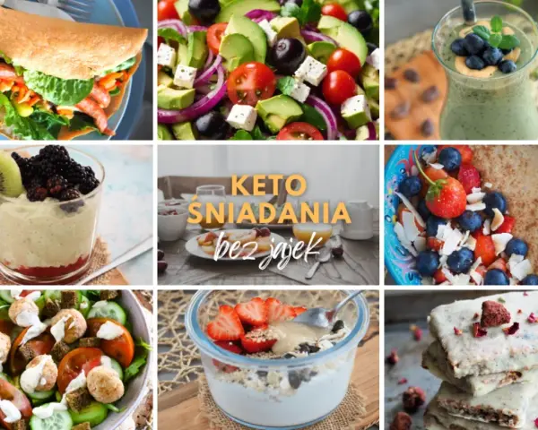 Keto śniadanie bez jajek: sałatka z awokado, smoothie, owsianka z owocami i inne pyszności.
