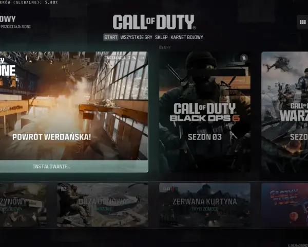 Pantalla de Call of Duty: Warzone. La instalación de Warzone pesa mucho, pero la acción vale la pena. ¡A descargar!
