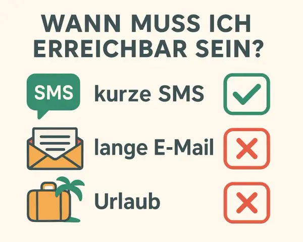 Wann muss ich erreichbar sein? Kurze SMS sind okay, lange E-Mails und Urlaub nicht.