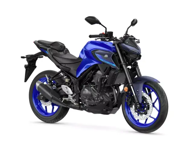 Niebieski motocykl Yamaha MT-03, idealny do miasta. Sprawdź yamaha mt-03 dane techniczne i poczuj moc!