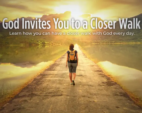 A person walks down a path towards a bright horizon, symbolizing a journey to draw near to God.