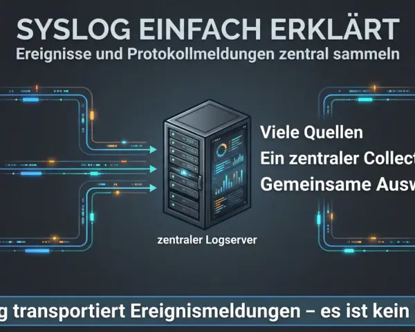 Syslog erklärt: Firewall, Switch, Server, Access Point und Anwendung senden Ereignismeldungen an einen zentralen Logserver. Das sind die Logfiles.
