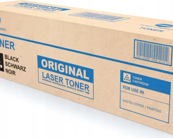 Oryginalny czarny toner Konica Minolta do bizhub c253, zapewniający doskonałe rezultaty druku.