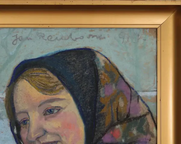 Portret dziewczyny w chustce, dzieło Jana Rembowskiego.