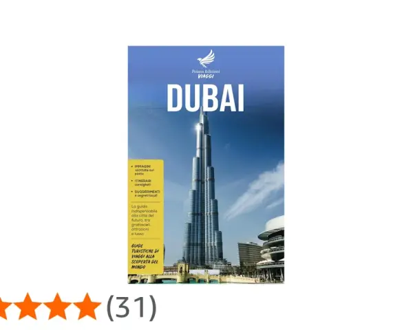 Cover of a Dubai travel guide featuring the Burj Khalifa skyscraper against a blue sky.