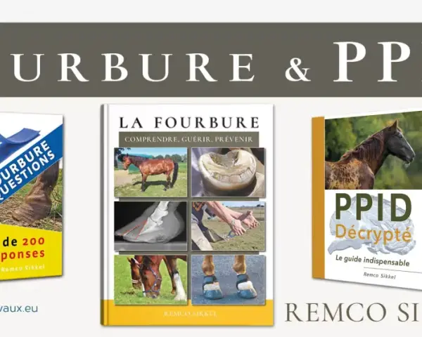 Livres sur la fourbure et le PPID du cheval. Comprendre, guérir, prévenir. Le pied cheval fourbu est un sujet abordé.