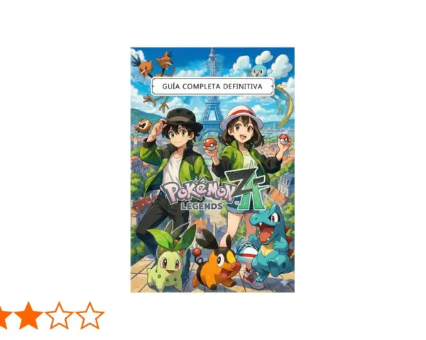 Guía definitiva de Pokémon Legends ZA, con personajes y Pokémon en una ciudad con la Torre Eiffel.