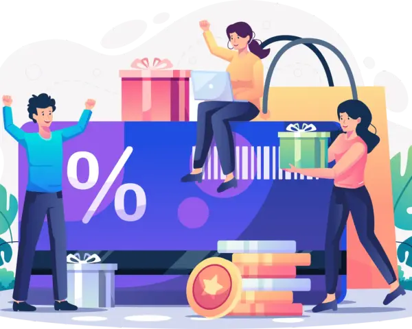 Menschen freuen sich über Geschenke und Rabatte, ein Beispiel für erfolgreiche marketing psychologie.