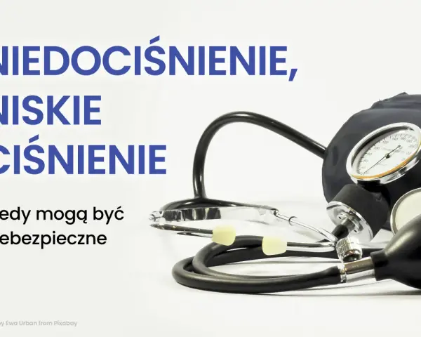 Niedociśnienie, niskie ciśnienie i jego objawy. Ciśnieniomierz i stetoskop na białym tle.
