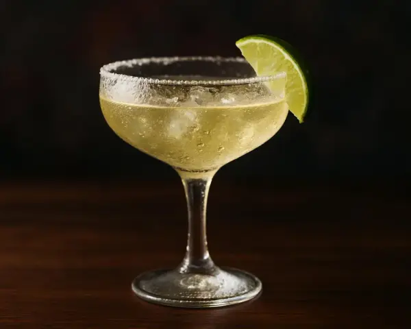 En svalkande margarita med saltkant och lime, perfekt för ett somrigt margarita recept.