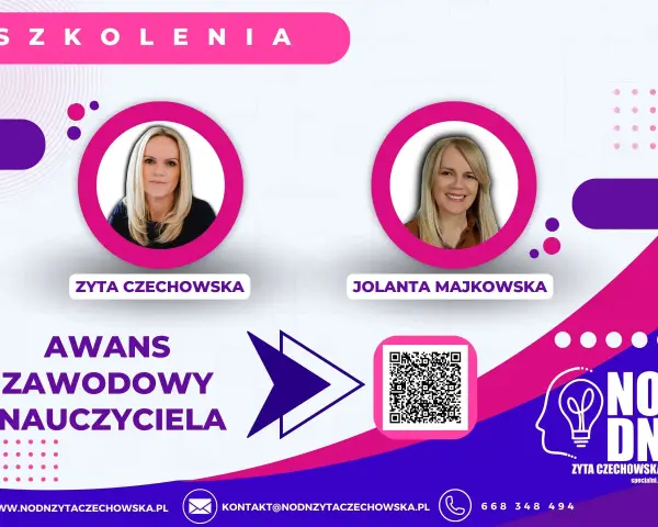 Szkolenia dla nauczycieli: awans zawodowy nauczyciela początkującego. Poznaj ekspertki: Żyta Czechowska i Jolanta Majkowska.