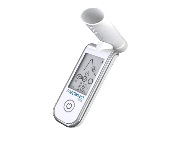Nowoczesny spirometr Medikro Duo, idealny do nauki podczas kursu spirometrii.