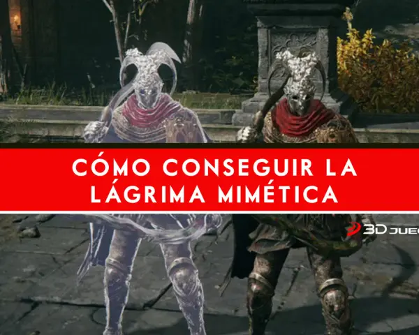 Dos guerreros de Elden Ring, uno real y otro una lagrima mimética, se preparan para el combate.