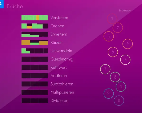 Menüpunkt "Dividieren" für Brüche, mit visuellen Elementen, die das Verständnis fördern.