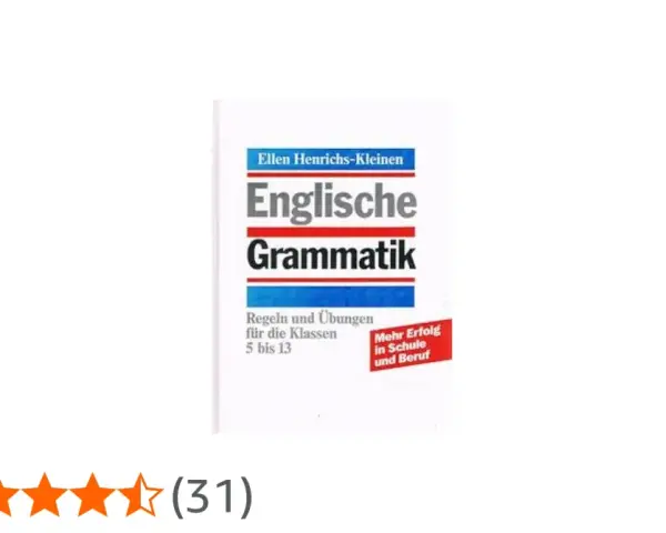 Buch "Englische Grammatik" von Ellen Henrichs-Kleinen. Enthält Regeln und Übungen für die Klassen 5-13. Hilft für mehr Erfolg in Schule und Beruf.