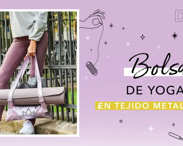 Crea tu propia bolsa de yoga metalizada con este proyecto DIY. ¡Perfecta para llevar tu esterilla con estilo!