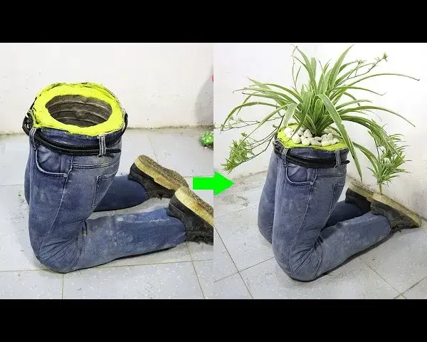 Twój unikalny kwietnik z jeansów? Zrób go sam z cementu!