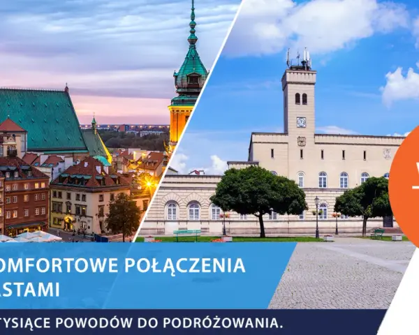 Szybkie połączenia pociągiem między Warszawą a Radomiem. Kup bilet na podróż PKP Intercity.